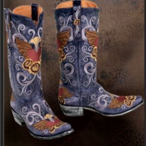 🔥 Old Gringo Grace Heart 💜 boots embroidered with red hearts ❤️ Make an offer!